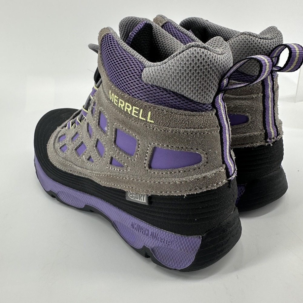 Merrell Thermo Shiver 2.0 WPF Boots Kids Size 4 Gray Purple Winter Hiking Snow - Picture 5 of 8